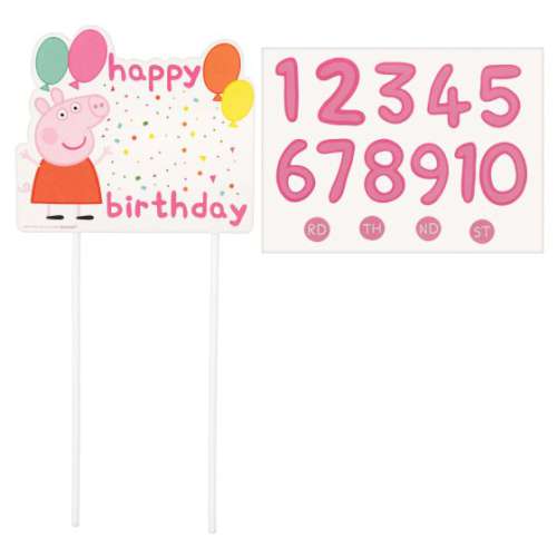 Peppa Pig Cake Topper Set - Click Image to Close